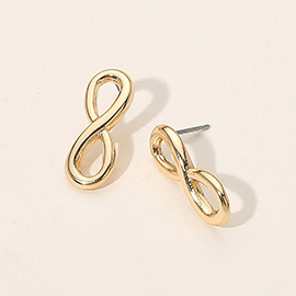 Stainless Steel Infinity Stud Earrings