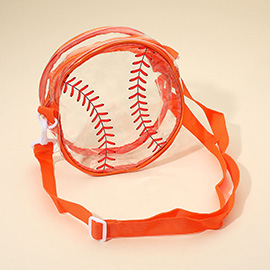 Baseball Transparent Round Crossbody Bag