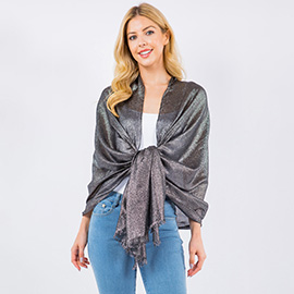 Sheer Metallic Shawl Wrap Scarf