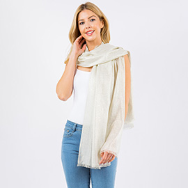 Sheer Metallic Shawl Wrap Scarf