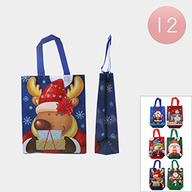 12PCS - Reusable Christmas Tote Gift Bags