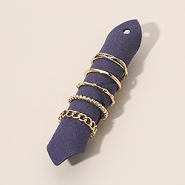 5PCS - Metal Stackable Rings