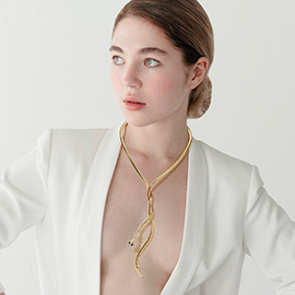 Snake Head Adjustable Statement Necklace