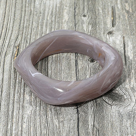Abstract Square Celluloid Acetate Bangle Bracelet