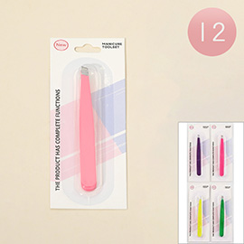 12PCS - Precision Slant Tip Tweezers