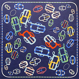 Chic Buckle Print Square Scarf