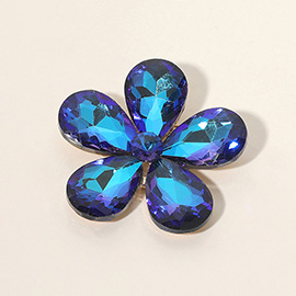 Crystal Rhinestone Flower Brooch