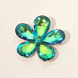 Crystal Rhinestone Flower Brooch