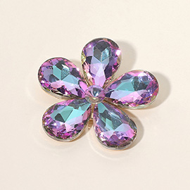 Crystal Rhinestone Flower Brooch
