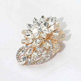 Floral Rhinestone Pin Brooch /Pendant