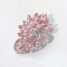 Floral Rhinestone Pin Brooch /Pendant
