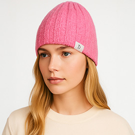 Rib Knitted Winter Beanie Hat