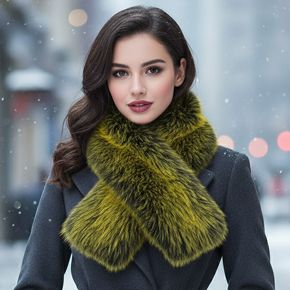 Plush Faux Fur Winter Scarf