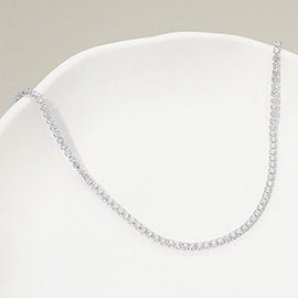 18K Gold Dipped Elegant Tennis Chain Necklace