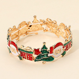 Enamel Christmas Stretch Bracelet