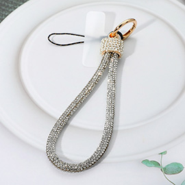 Bling Studded Phone Strap Keychain Bag Charm