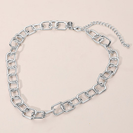 Chunky Square Link Chain Necklace