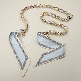 Patterned Fabric Scarf Chain Phone Strap