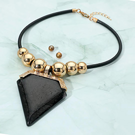 Geometric Bold Pendant Statement Necklace