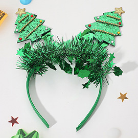 Festive Double Christmas Tree Accent Headband