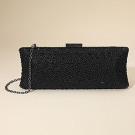 Rhinestone Embellished Evening Clutch Crossbody Bag