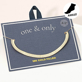 18K Gold Filled Snake Chain Anklet