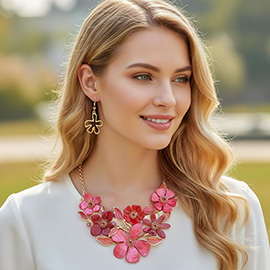 Resin Floral Statement Necklace