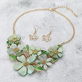 Resin Floral Statement Necklace