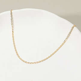 18K Gold Filled Mariner Link Cable Chain Necklace
