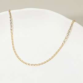 18K Gold Filled Mariner Link Cable Chain Necklace
