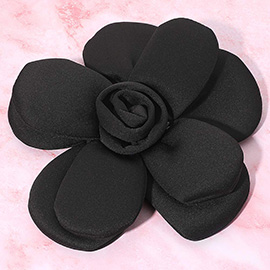 Bold Fabric Flower Statement Hair Clip Pin Brooch