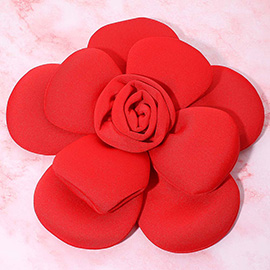 Bold Fabric Flower Statement Hair Clip Pin Brooch