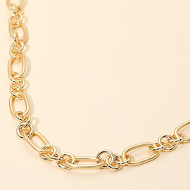 Chunky Metal Linked Chain Necklace