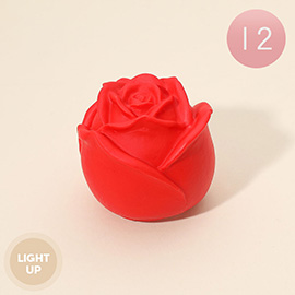 12PCS - Rose Shape Light Up LED Mini Portable Lamp