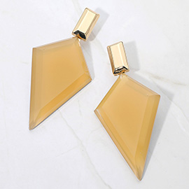 Bold Geometric Drop Statement Earrings