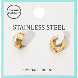 Stainless Steel Mini Huggie Hoop Earrings