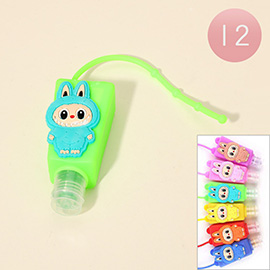 12PCS - Monster Bunny Pocket Hand Sanitizer Bottle Holder Bag Charms