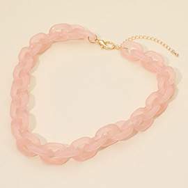 Chunky Resin Chain Link Statement Necklace