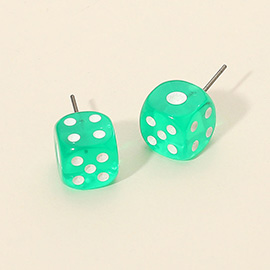 Dice Cube Stud Earrings