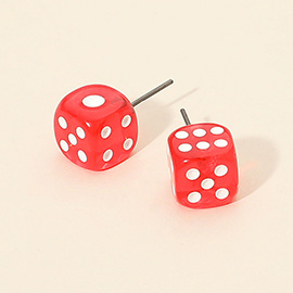 Dice Cube Stud Earrings