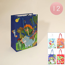 12PCS - Dinosaur Character Printed Gift Bags
