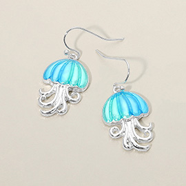 Jellyfish Charm Drop Dangle Earrings
