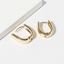 Gold Dipped Teardrop Huggie Hoop Earrings
