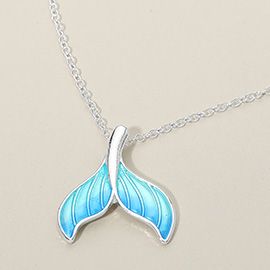Mermaid Tail Charm Pendant Necklace