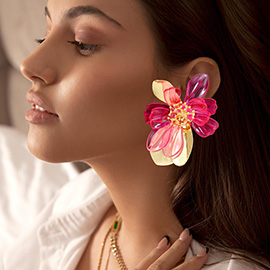 Bold Floral Statement Earrings