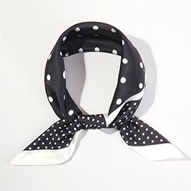 Polka Dot Print Square Bandana Scarf
