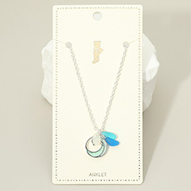 Sea Glass Abstract Ocean Wave Charm Anklet