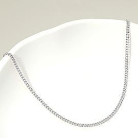 Silver Dipped Classic Curb Chain Necklace
