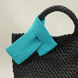Short Ribbed Knit Stretch Phone Pouch  Phone Holder