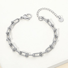Stainless Steel Industrial Link Chain Bracelet